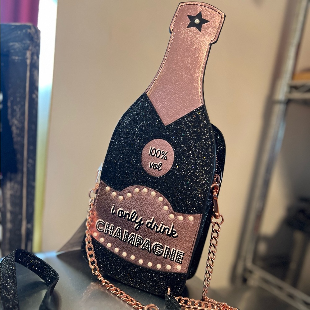 Champagne Bottle Crossbody Bag